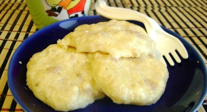 Сырники с бананом на пару