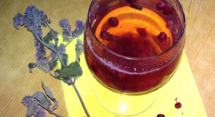 Бруснично-мятный компот