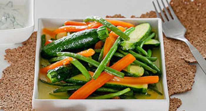 Глазированные молодые овощи в мультиварке