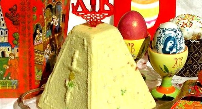 Пасха из заварного крема