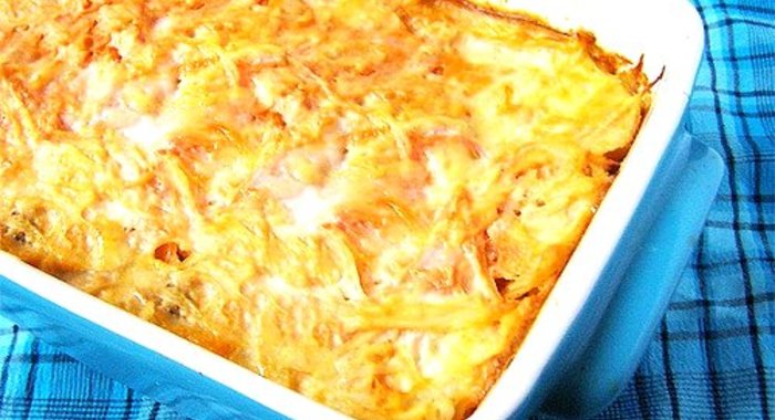 Капустная запеканка с яйцом