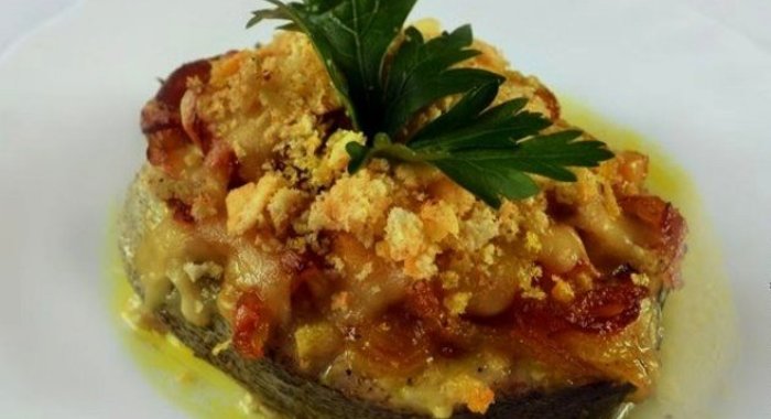 Стейк трески в духовке