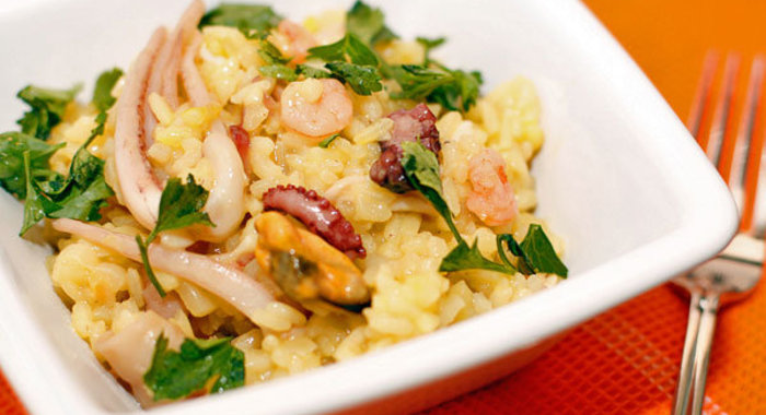 Ризотто с морепродуктами