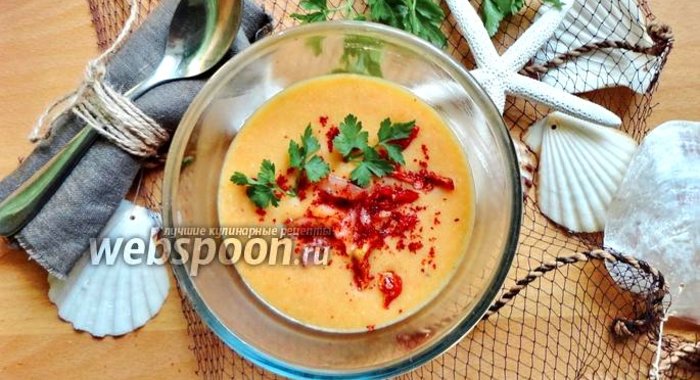 Суп-пюре из чечевицы с кукурузной крупой