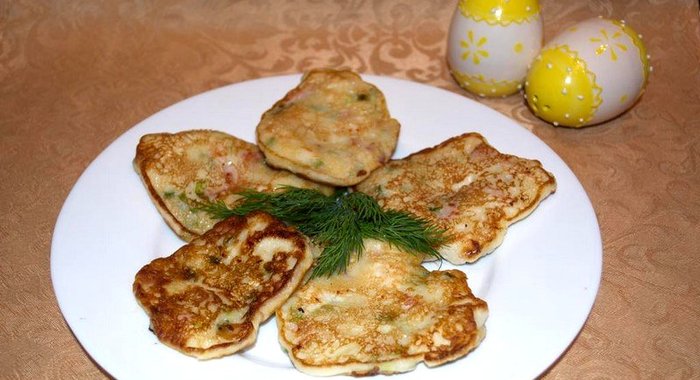 Куриные оладьи с беконом