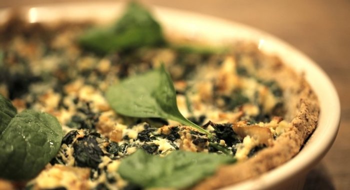 Запеканка с рикоттой и шпинатом