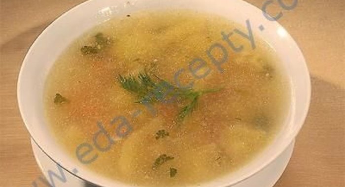 Картофельный суп на бараньем бульоне с тархуном