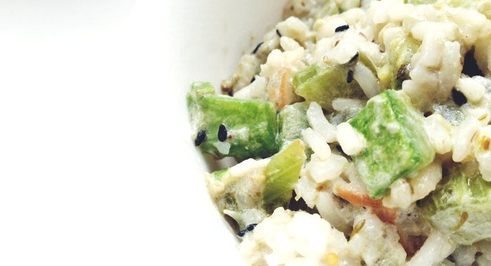 Ризотто с цуккини и черным кунжутом