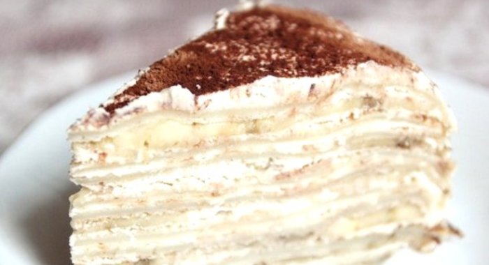 Блинный торт с творожным кремом