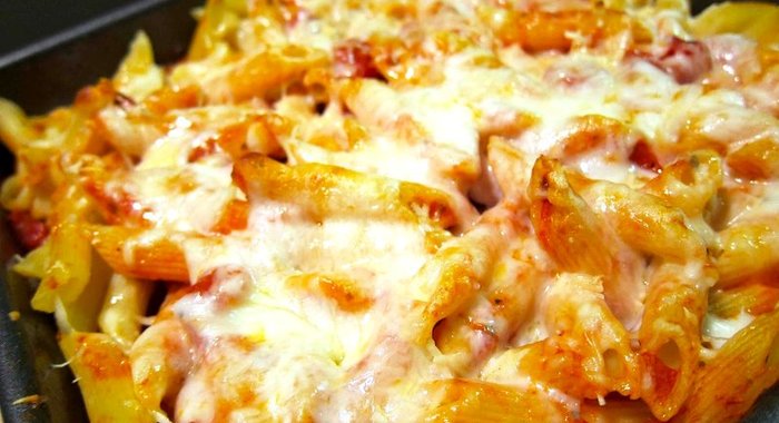 Макаронная запеканка с курицей