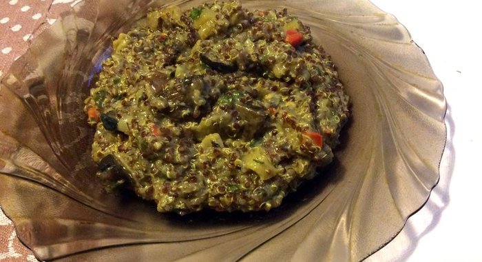 Ризотто из киноа с лесными грибами