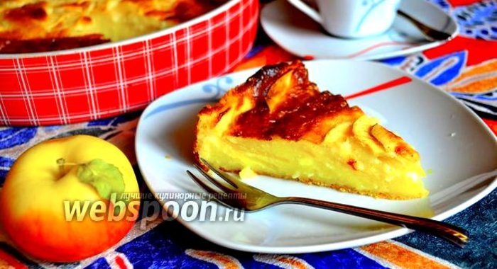 Творожная запеканка с яблоками