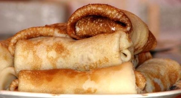 Блины с чесноком и сыром