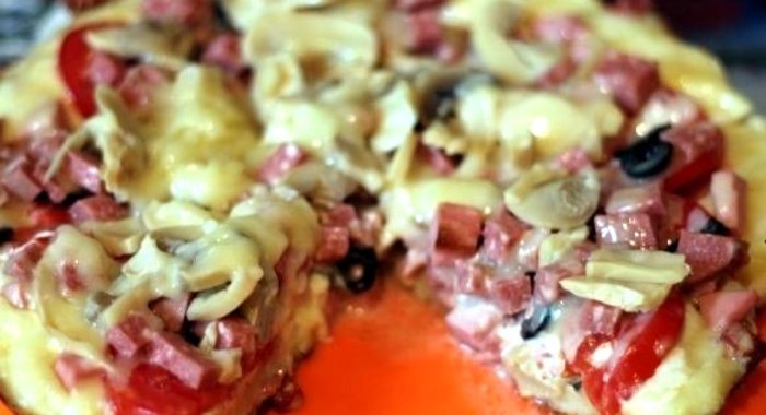 Быстрая пицца на сковороде