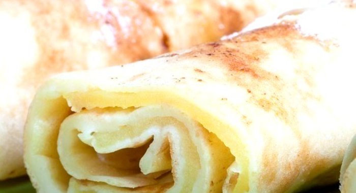 Блины с яблочным припеком