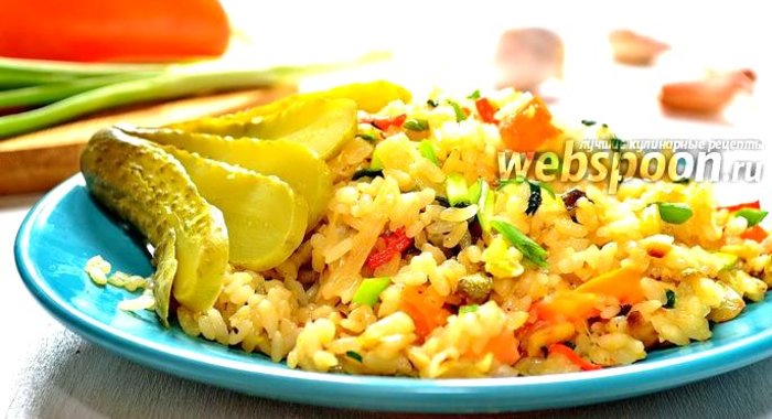 Постный плов с овощами