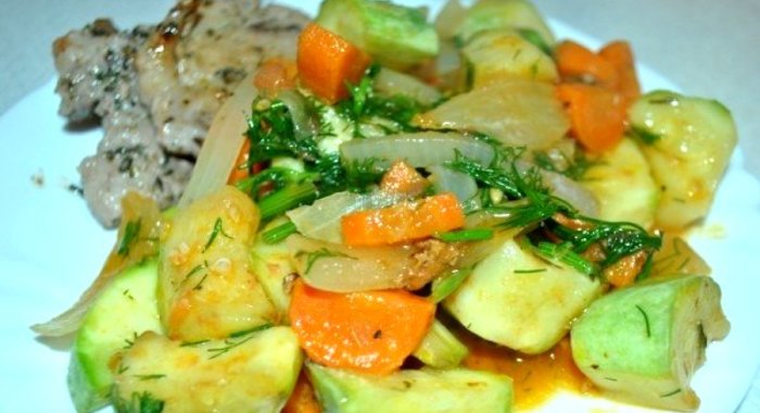 Рагу из кабачков и помидоров