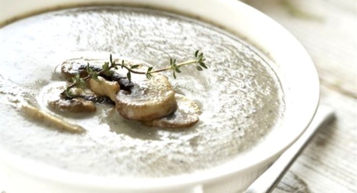 Грибной суп-пюре с белым вином