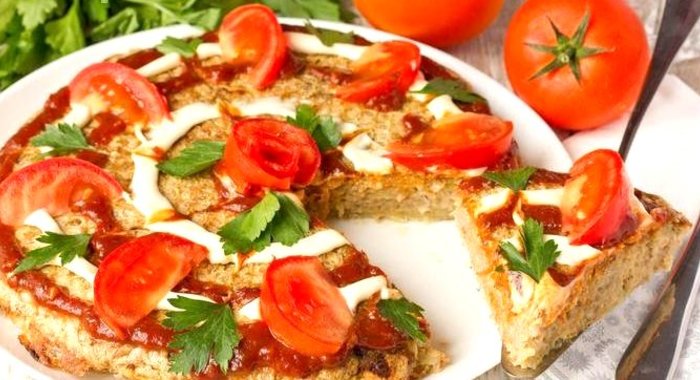 Пирог с овощами из фарша
