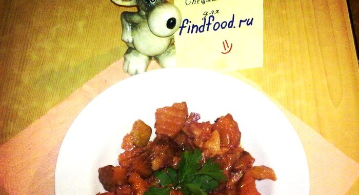 Рагу с кальмаром