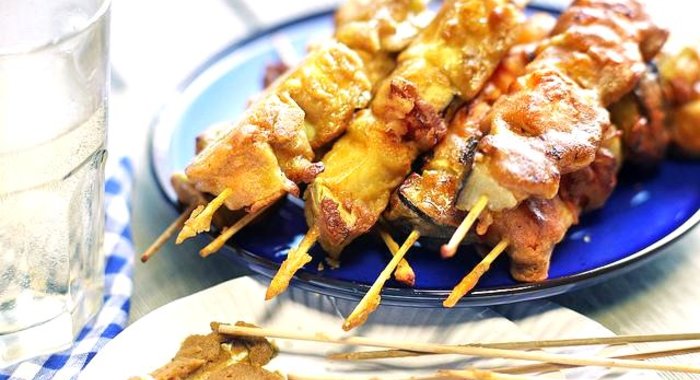 Овощной шашлык в кляре