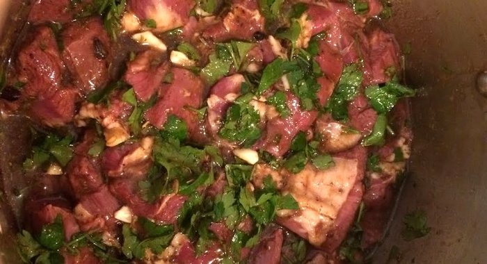 Шашлык из баранины мятой и наршарабом