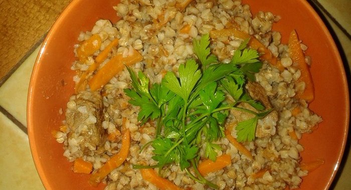 Плов из гречки в мультиварке