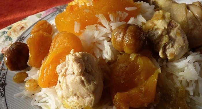 Каштаны с курицей