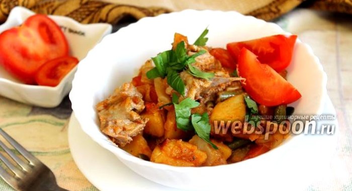 Рагу овощное со стручковой фасолью