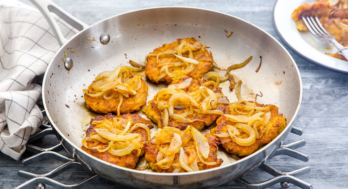 Постные оладьи из кабачков