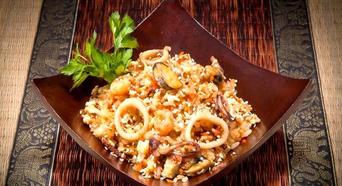 Тяхан с морепродуктами