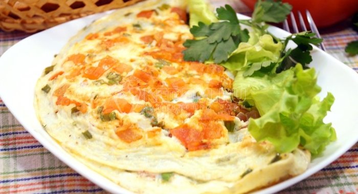 Омлет с помидорами «Неаполитанский»