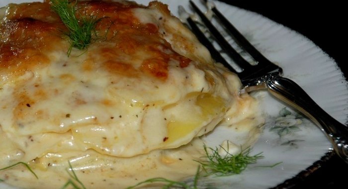 Картофельная запеканка с фенхелем
