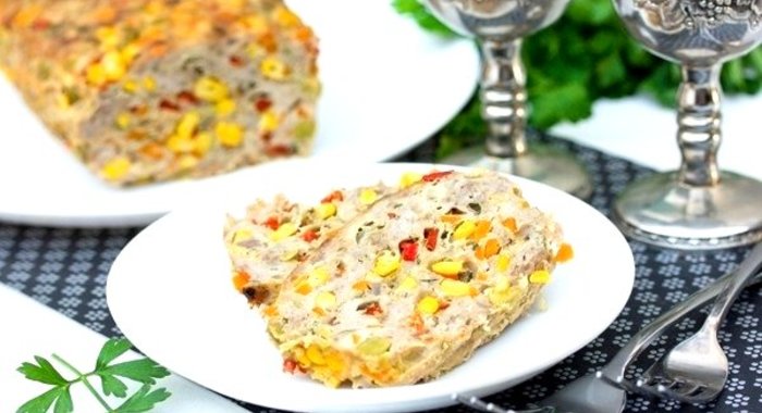 «Разноцветный» мясной хлебец