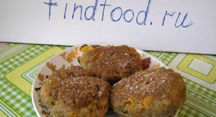 Котлеты из чечевичных хлопьев с морковкой