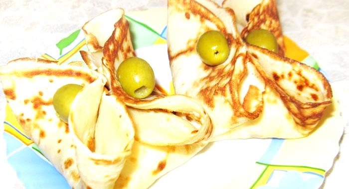 Блины с ветчиной