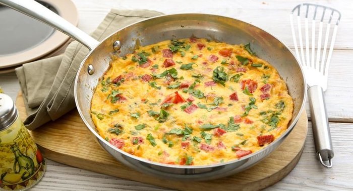 Омлет с ветчиной