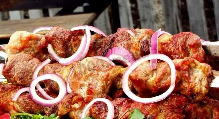 Грузинский шашлык без маринада из свинины