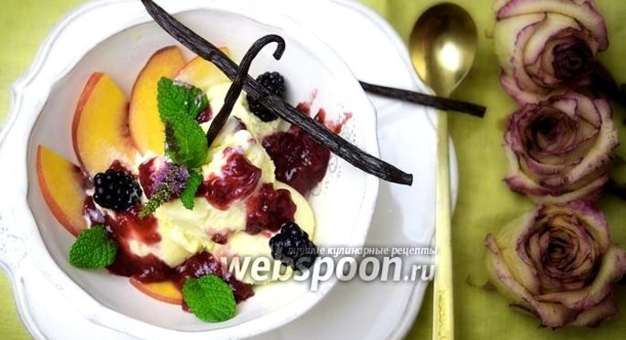 Стевийно-ванильное мороженое