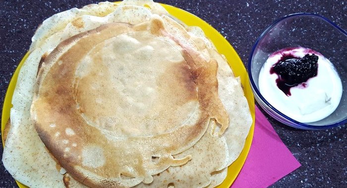 Блины с отрубями на электрогриле