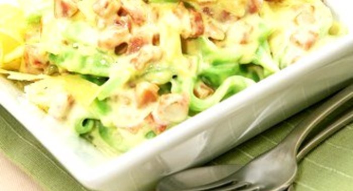 Паста с утиной ножкой, савойской капустой и белым вином