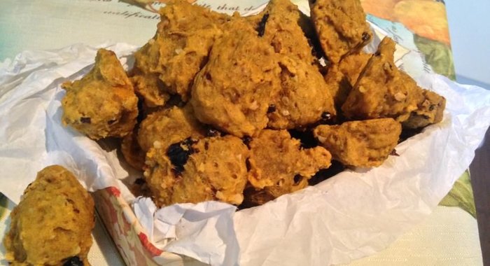 Тыквенное печенье с черносливом и грецким орехом