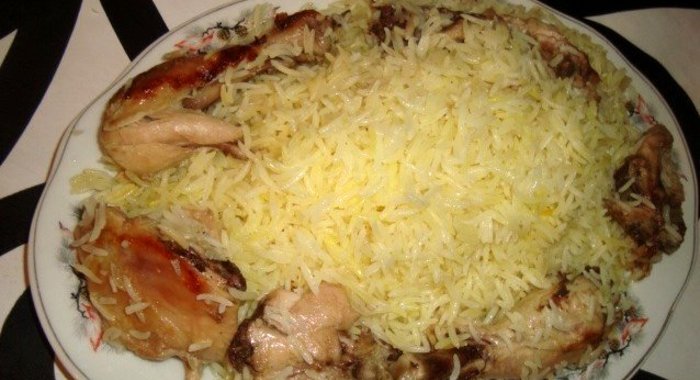 Азербайджанский плов с курицей