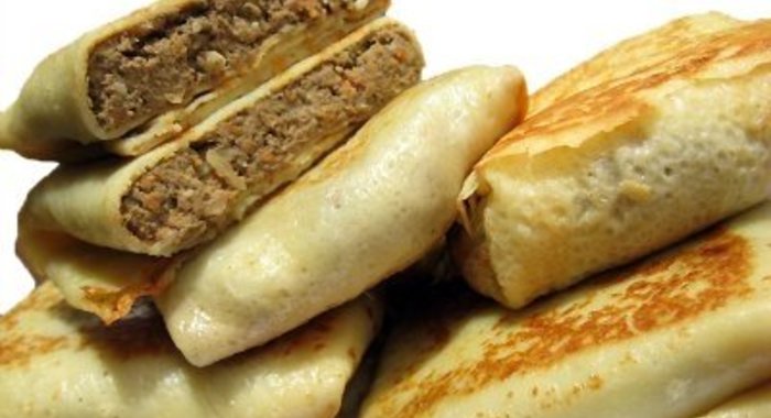 Блинчики с печенью и яйцом