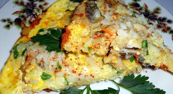 Рыбный омлет