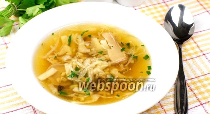 Щи с грибами и перловой крупой