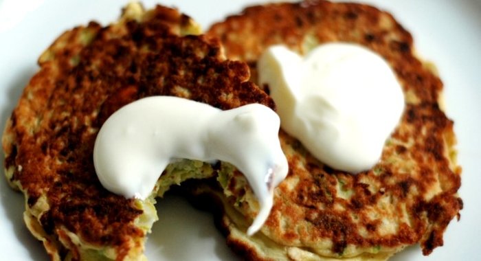 Постные оладьи из кабачков