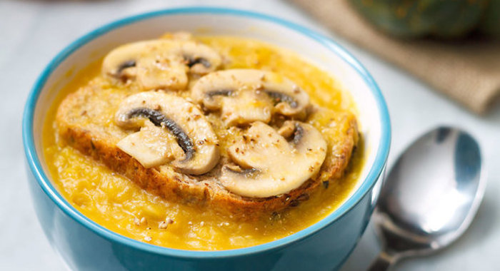 Суп-пюре из запеченной тыквы