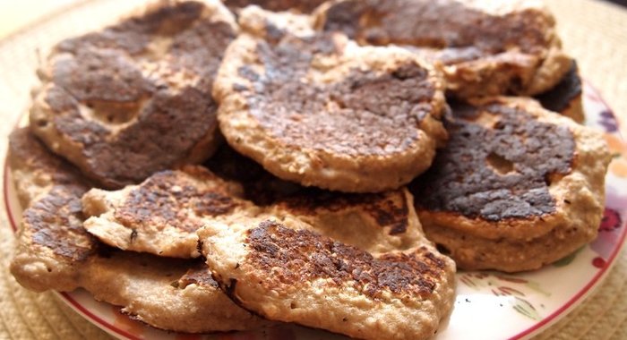 Овсяные оладьи с бананом