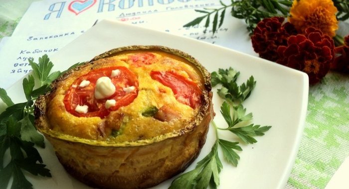 Запеканка с кабачками